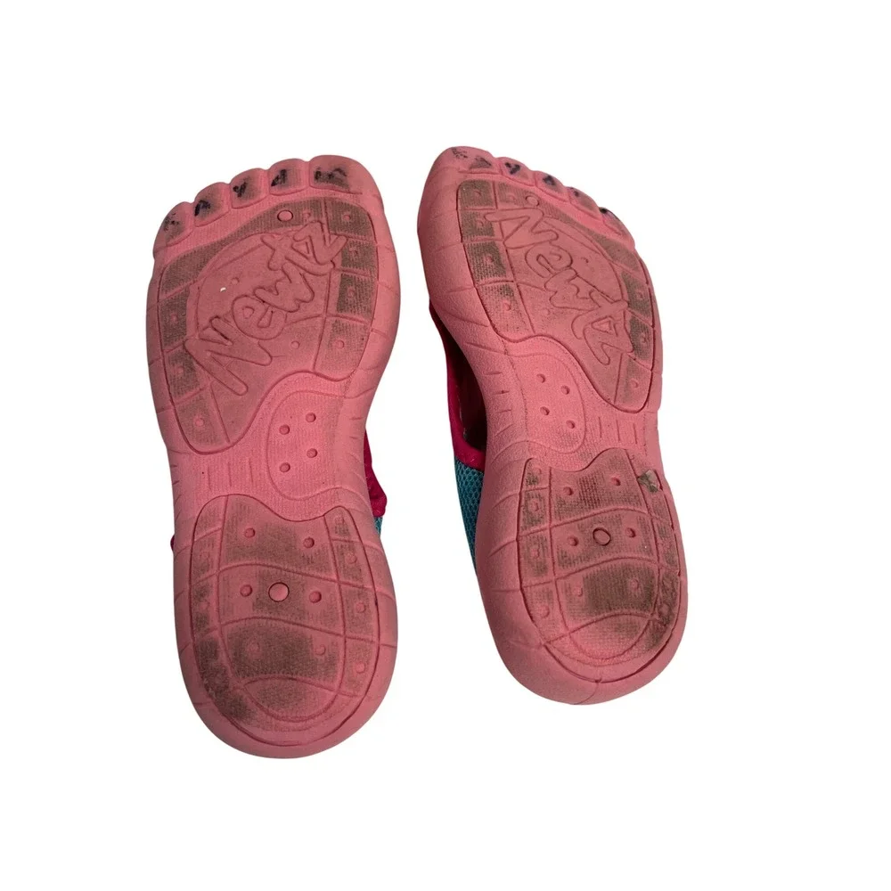Newtz Kids Water Shoes Pink Teal Citrus Fruit Print Size 13/1 GMNZ62CR046